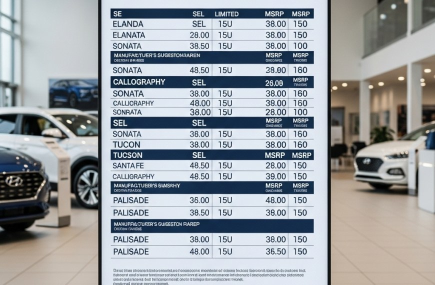 현대자동차가격표 현대자동차가격표