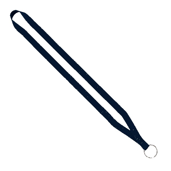 1/2" Polyester Lanyard with Sewn Metal Split-Ring 1