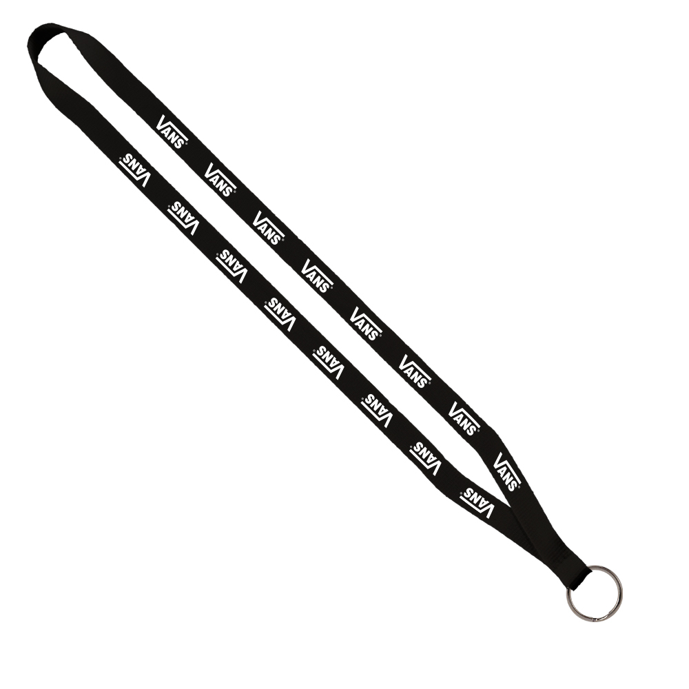 1/2" Polyester Lanyard with Sewn Metal Split-Ring 1
