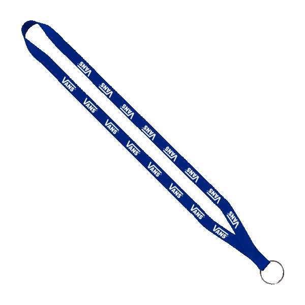 1/2" Polyester Lanyard with Sewn Metal Split-Ring 1