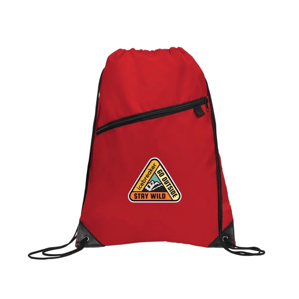 Gemma Recycled Slant Zipper Drawstring Bag 1