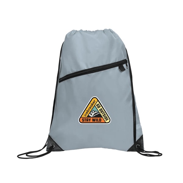 Gemma Recycled Slant Zipper Drawstring Bag 1