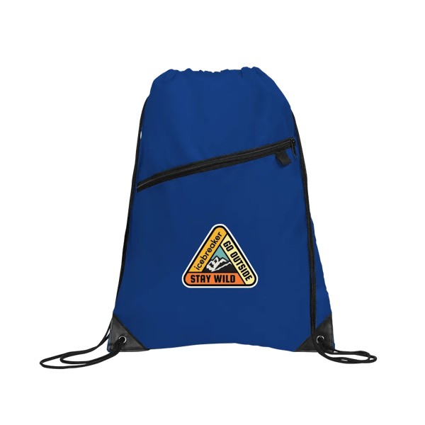 Gemma Recycled Slant Zipper Drawstring Bag 1