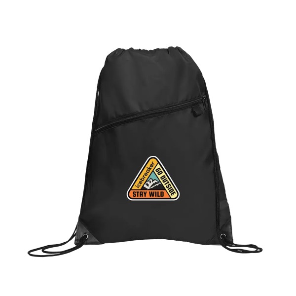 Gemma Recycled Slant Zipper Drawstring Bag 1