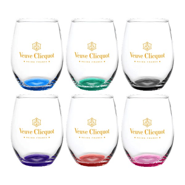 Enjoy 21 oz. ARC Stemless Wine Glass with Color Bottom 1 Enjoy 21 oz. ARC Stemless Wine Glass with Color Bottom 1