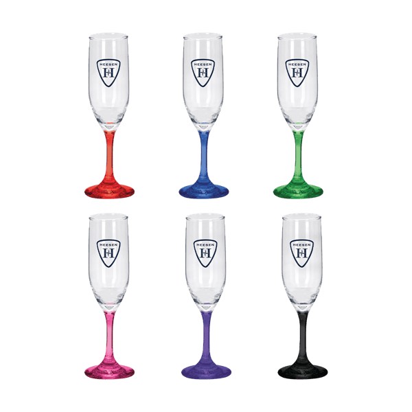Toast 6.25 oz Premiere Champagne Flute with Color Bottom 1 Toast 6.25 oz Premiere Champagne Flute with Color Bottom 1