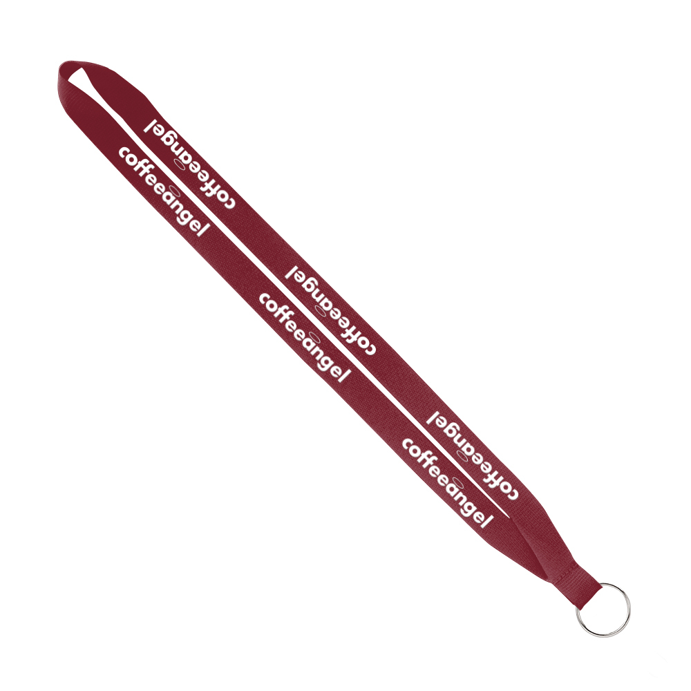 IMPORT Rush 3/4" Polyester Lanyard with Sewn Silver Metal Split-Ring 1