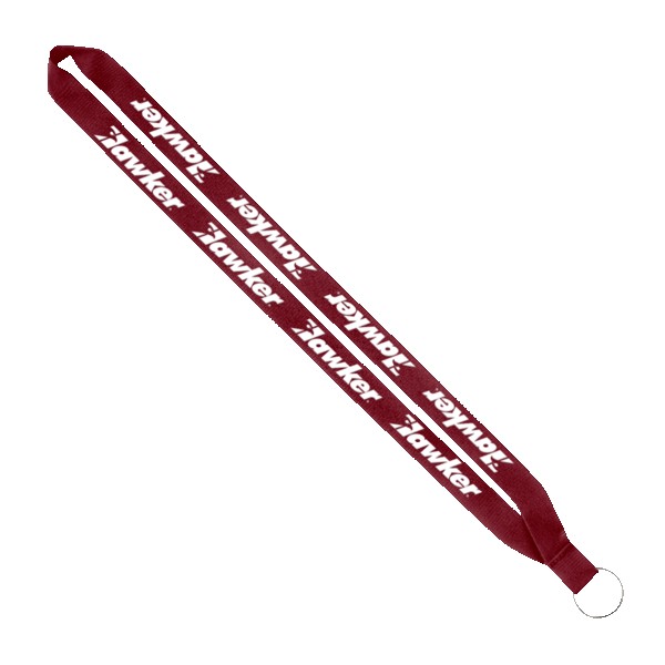 IMPORT Rush 3/4" Polyester Lanyard with Sewn Silver Metal Split-Ring 1