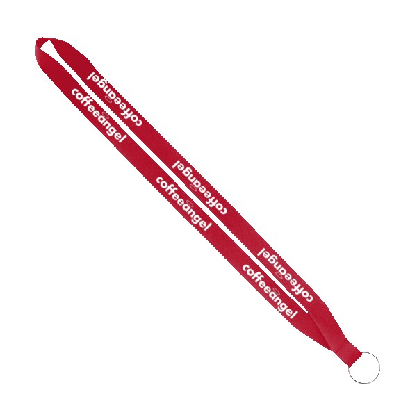 IMPORT Rush 3/4" Polyester Lanyard with Sewn Silver Metal Split-Ring 1