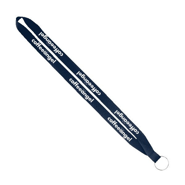 IMPORT Rush 3/4" Polyester Lanyard with Sewn Silver Metal Split-Ring 1