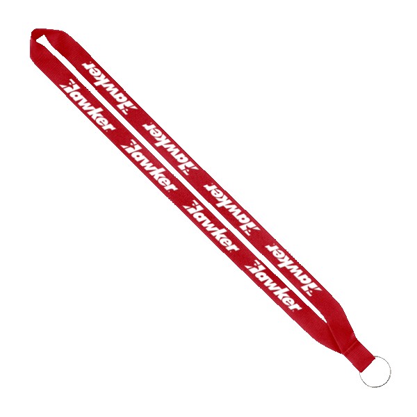 IMPORT Rush 3/4" Polyester Lanyard with Sewn Silver Metal Split-Ring 1