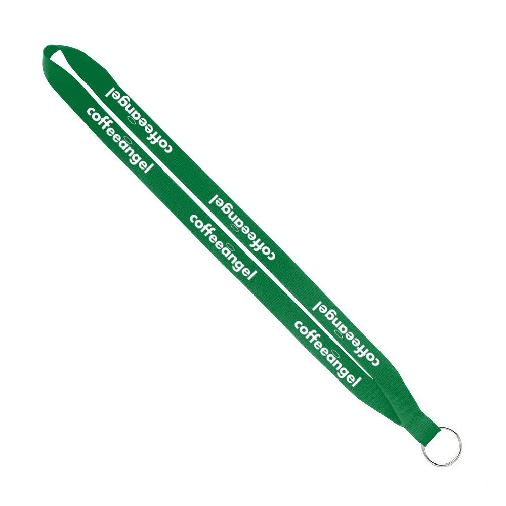 IMPORT Rush 3/4" Polyester Lanyard with Sewn Silver Metal Split-Ring 1