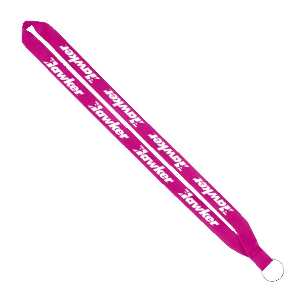 IMPORT Rush 3/4" Polyester Lanyard with Sewn Silver Metal Split-Ring 1