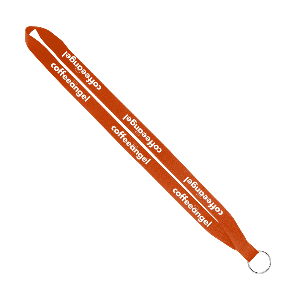 IMPORT Rush 3/4" Polyester Lanyard with Sewn Silver Metal Split-Ring 1