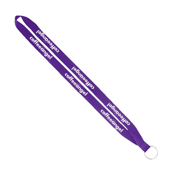 IMPORT Rush 3/4" Polyester Lanyard with Sewn Silver Metal Split-Ring 1