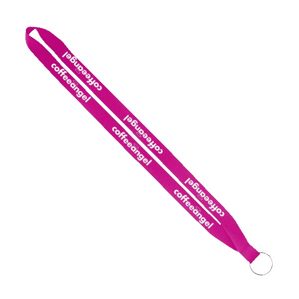 IMPORT Rush 3/4" Polyester Lanyard with Sewn Silver Metal Split-Ring 1