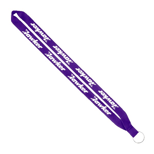 IMPORT Rush 3/4" Polyester Lanyard with Sewn Silver Metal Split-Ring 1
