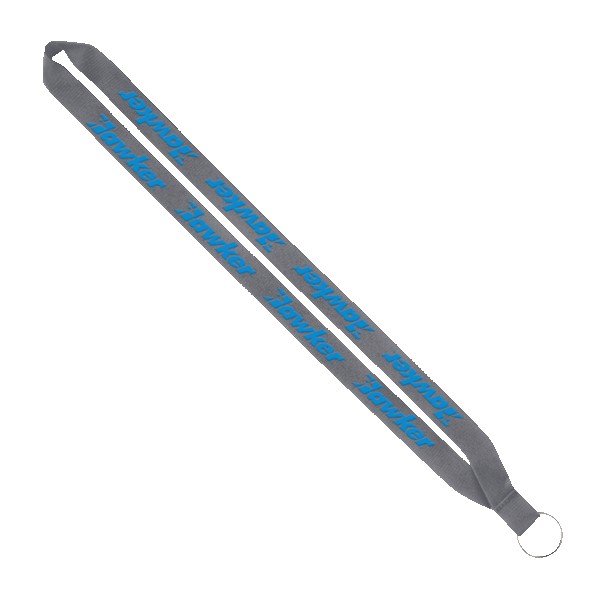 IMPORT Rush 3/4" Polyester Lanyard with Sewn Silver Metal Split-Ring 1
