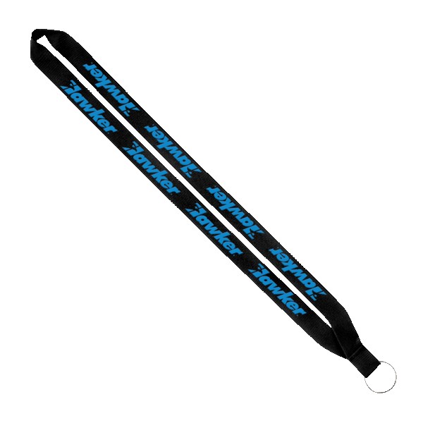 IMPORT Rush 3/4" Polyester Lanyard with Sewn Silver Metal Split-Ring 1