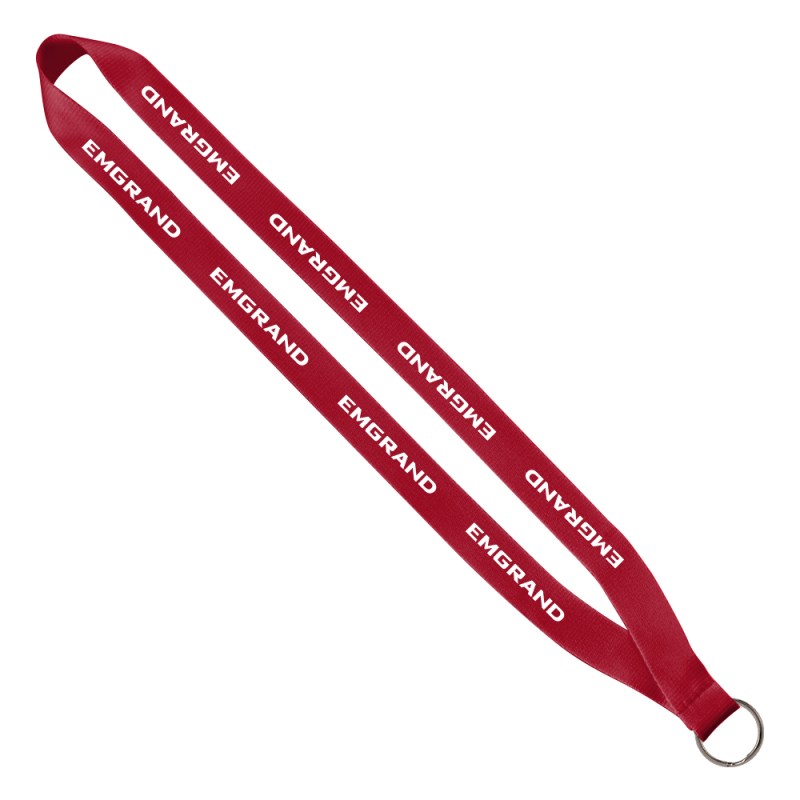 3/4" Polyester Lanyard with Sewn Silver Metal Split-Ring 1 3/4" Polyester Lanyard with Sewn Silver Metal Split-Ring 1