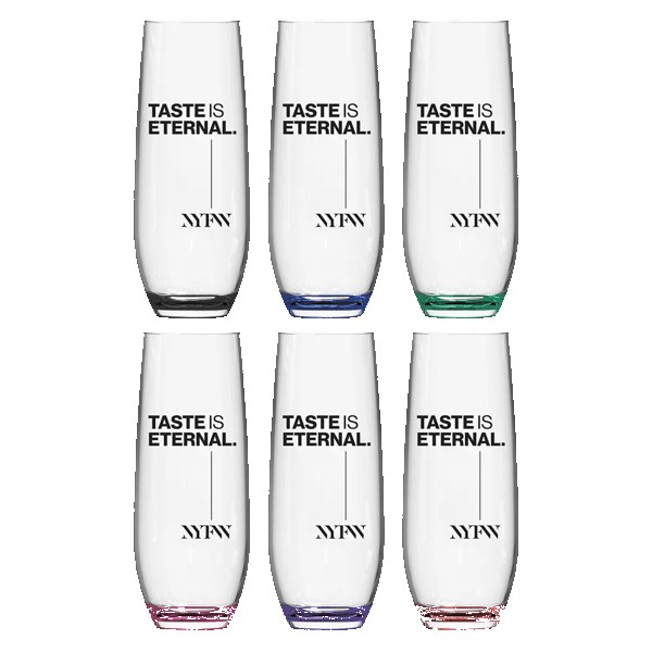 Jubilee 9oz Stemless Champagne Flute Glass with Color Bottom 1 Jubilee 9oz Stemless Champagne Flute Glass with Color Bottom 1