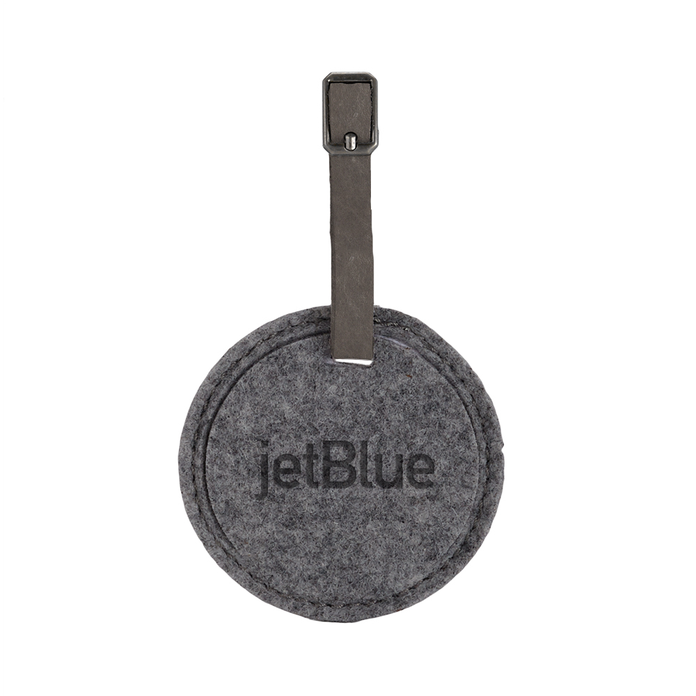 Juniper Felt Round Luggage Tag 1