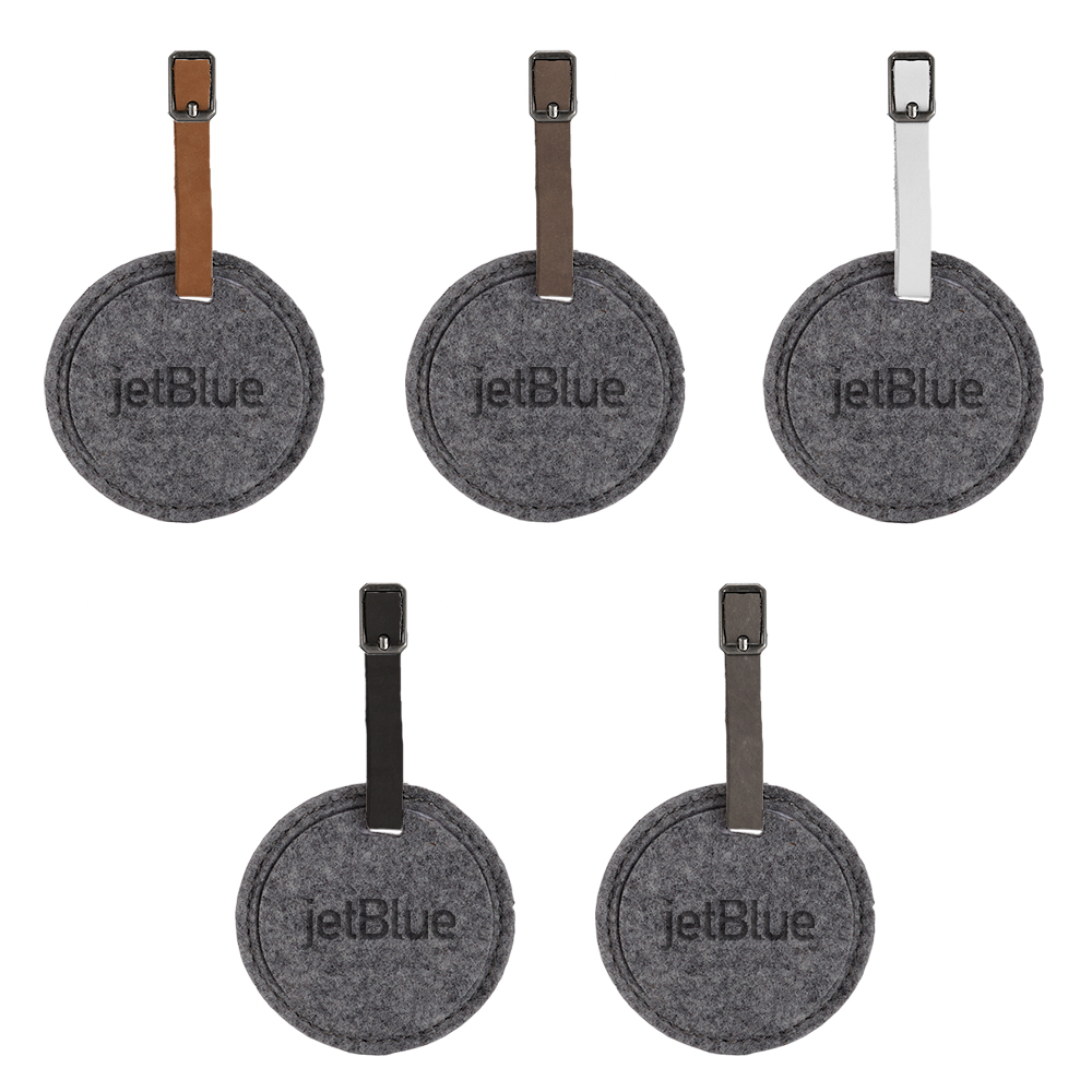 Juniper Felt Round Luggage Tag 1