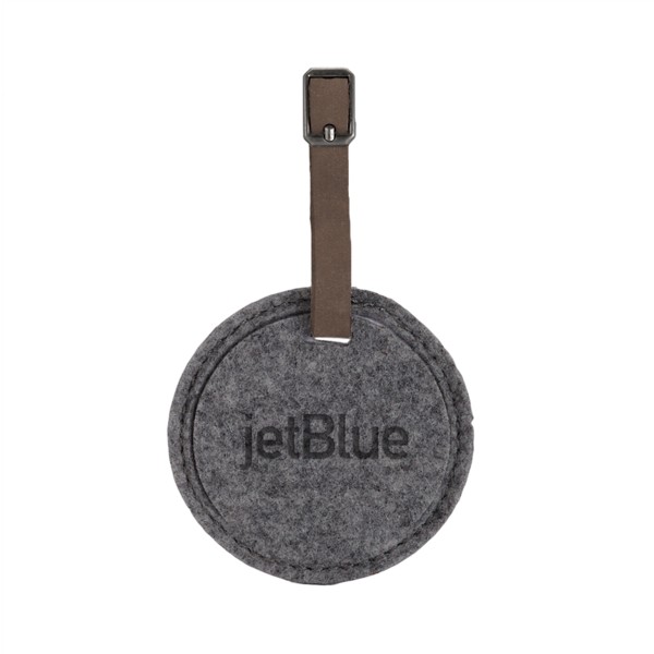 Juniper Felt Round Luggage Tag 1