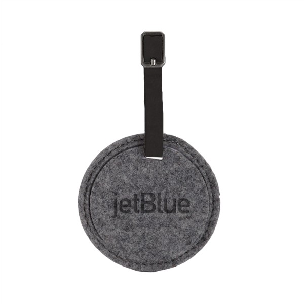 Juniper Felt Round Luggage Tag 1