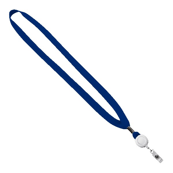 5/8" New Polyester "Shoelace" Lanyard with Retractable Badge Reel 1
