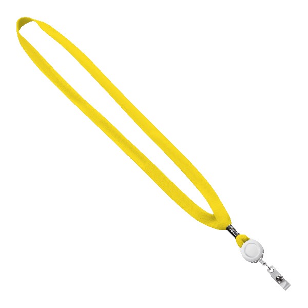 5/8" New Polyester "Shoelace" Lanyard with Retractable Badge Reel 1