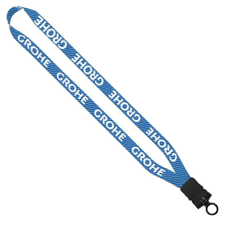 3/4" rPET Dye-Sublimated Lanyard with Plastic Snap-Buckle Release and O-Ring 1 3/4" rPET Dye-Sublimated Lanyard with Plastic Snap-Buckle Release and O-Ring 1