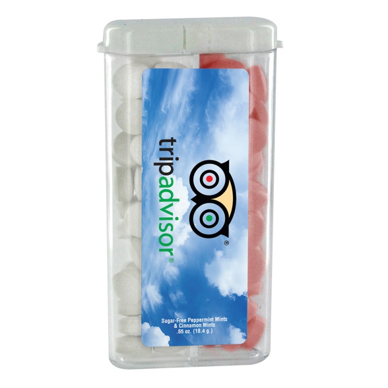 Sugar Free Mints in a Rectangular Flip-Top Dual Dispenser 1 Sugar Free Mints in a Rectangular Flip-Top Dual Dispenser 1