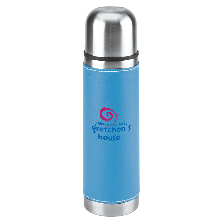 Leatherette Vacuum Bottle - 16 Oz. 1