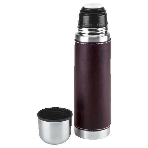 Leatherette Vacuum Bottle - 16 Oz. 1