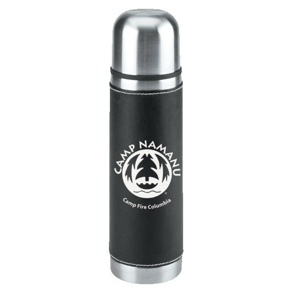 Leatherette Vacuum Bottle - 16 Oz. 1