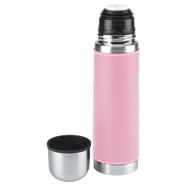 Leatherette Vacuum Bottle - 16 Oz. 1