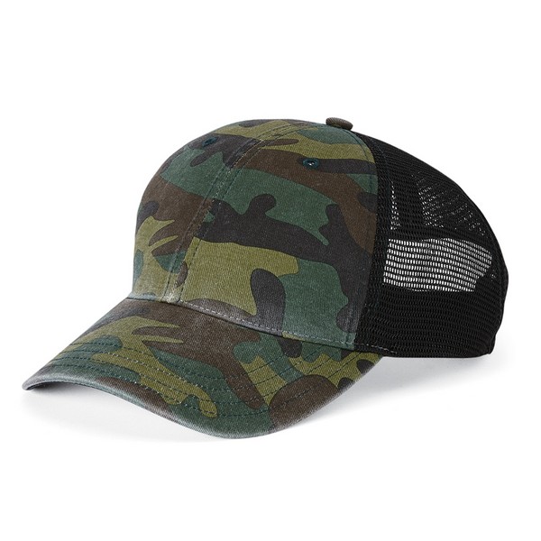 Richardson 111P Camo Washed Trucker Cap 1
