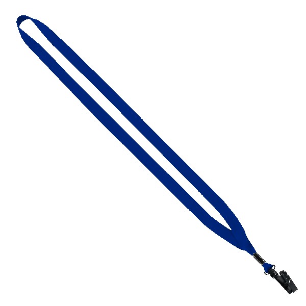 1/2" Polyester Lanyard with Plastic Bulldog Clip 1