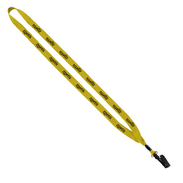 1/2" Polyester Lanyard with Plastic Bulldog Clip 1