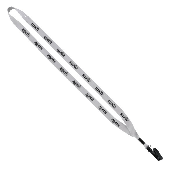 1/2" Polyester Lanyard with Plastic Bulldog Clip 1