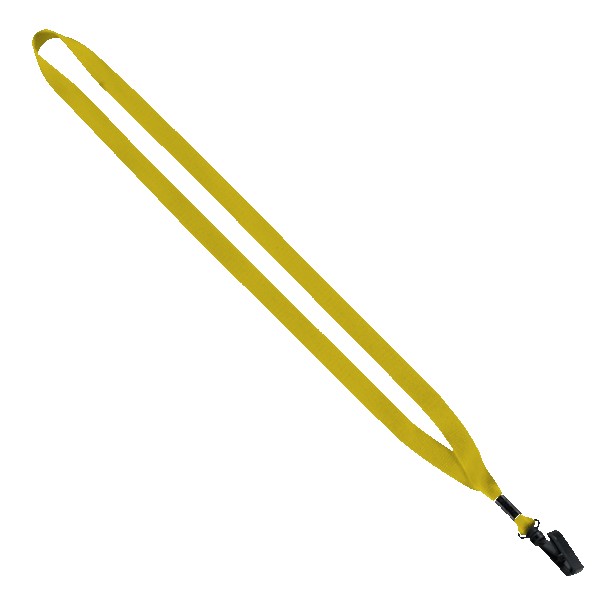 1/2" Polyester Lanyard with Plastic Bulldog Clip 1