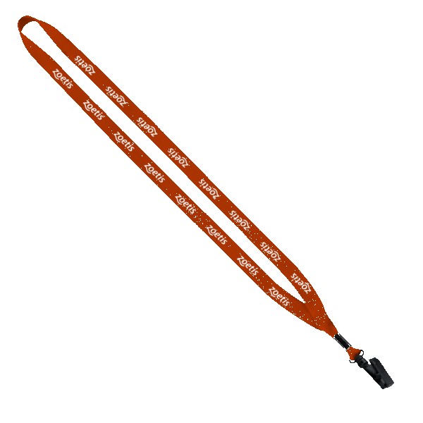 1/2" Polyester Lanyard with Plastic Bulldog Clip 1