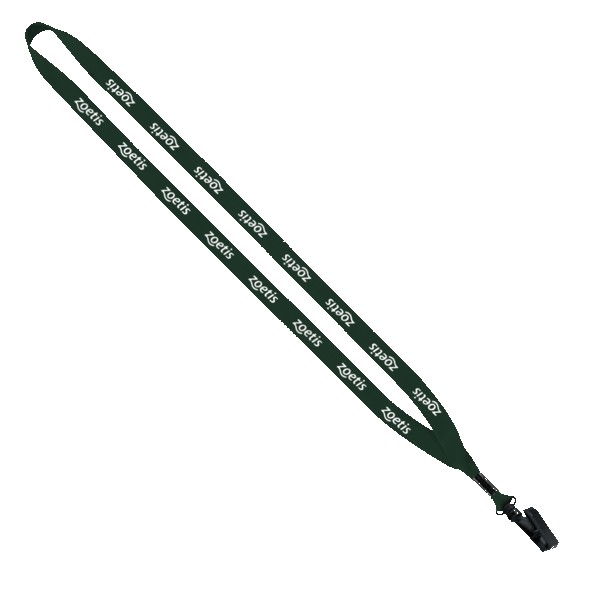 1/2" Polyester Lanyard with Plastic Bulldog Clip 1