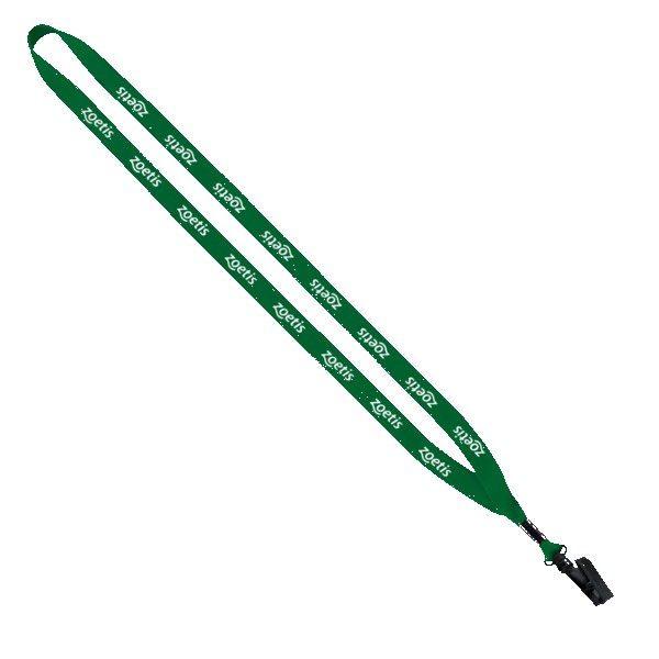 1/2" Polyester Lanyard with Plastic Bulldog Clip 1