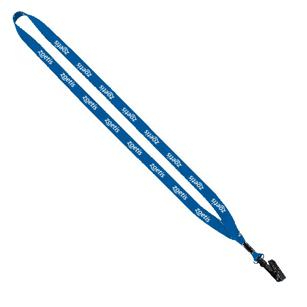1/2" Polyester Lanyard with Plastic Bulldog Clip 1