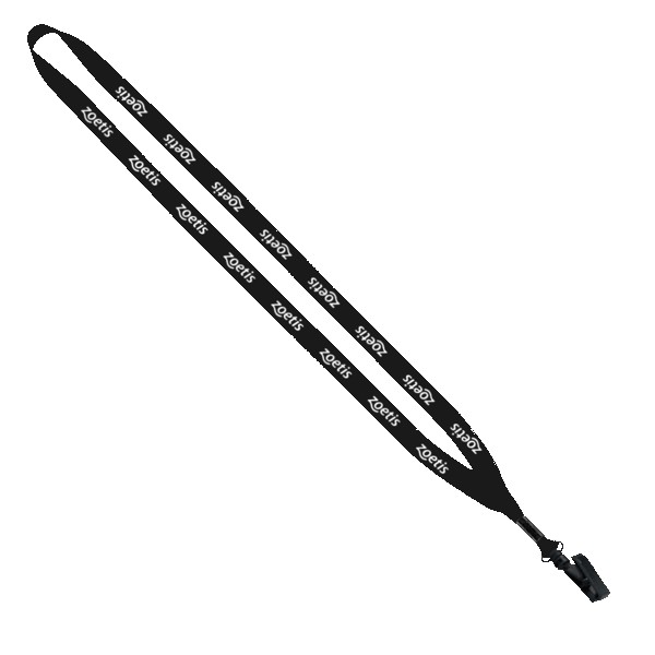 1/2" Polyester Lanyard with Plastic Bulldog Clip 1