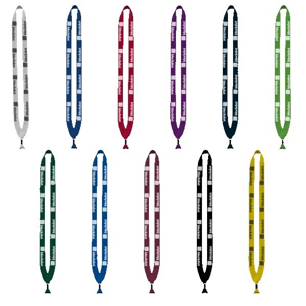 3/4" Cotton Lanyard with Metal Crimp & Split-Ring 1 3/4" Cotton Lanyard with Metal Crimp & Split-Ring 1