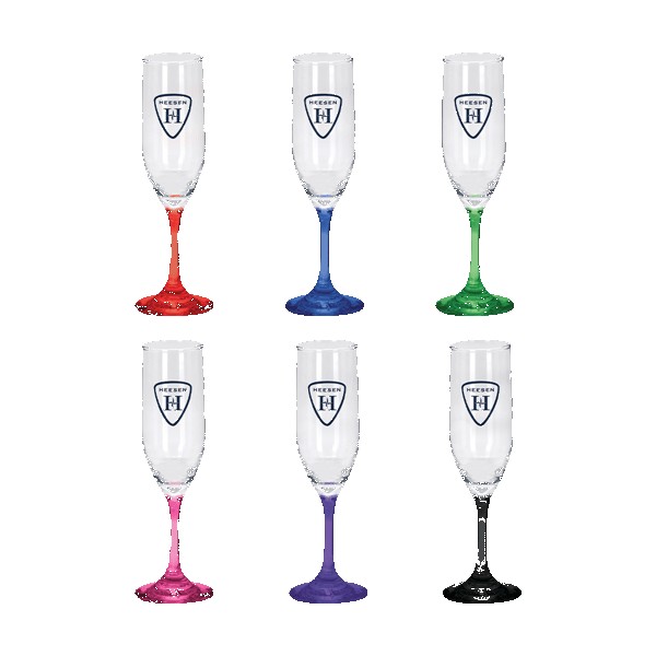 Toast 6.25 oz Premiere Champagne Flute with Color Bottom 1 Toast 6.25 oz Premiere Champagne Flute with Color Bottom 1
