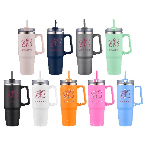 Houston 30 oz Vacuum Travel Mug w Straw 1 Houston 30 oz Vacuum Travel Mug w Straw 1